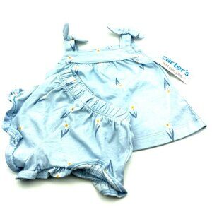 Carter's Baby Outfit Set Size 3m Girls Matching 2pc Flowers Summer Children Kids